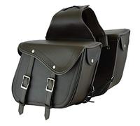 RXL Motorcycle Motorbike Leather Saddle Bag, Equipment Storage Organizer Seat Pack Saddle Bag Waterproof Storage Box (Brown)