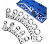 RXLIFE 15PCS Universal Serpentine Belt Tool Set, Serpentine Belt Tensioner Removal Installation Tool Kit, Auxiliary Idler Belt Tensioner Pulley Removal Wrench Tool with 13PCS Socket Adapter