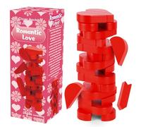 RXLWYUNLAE Valentine's Day Heart Stacking Game - Collapsible Tower for Intimate Date Nights, Love-Themed Parties & Sweet Decor, Suitable for Indoor/Outdoor Play