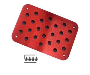 Rxmgf Car Truck Floor Mat Carpet Heel Pad Plate Rest Footrest Foot Pedal (Red)
