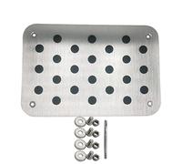 Rxmgf Car Truck Floor Mat Carpet Heel Pad Plate Rest Footrest Foot Pedal (Silver)