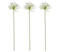 RXMORI 3Pcs Artificial Agapanthus Lily Flowers with Long Stem,76cm Faux African Lily Silk Flowers Fake Spring Flowers for Floral Arrangement Wedding Party Centerpiece Table Bouquet Home Decor(white)