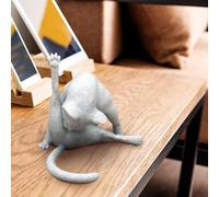 RXMORI No Shame Cat Statues Resin Statue Desk Decor, Funny Cat Butt Cat Figurine, Cat Sculpture Funny Cat Figurine for Cat Lovers Cat Statues Home Decor