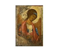 RXNHGJDS Archangel Michael By Andrei Rublev Print Poster Vintage Painting Canvas Andrei Rublev Wall Art Aesthetic Home Decor for living room church45x30cm(18x12in) poster