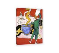 RXNHGJDS August Macke Prints Painting At the Circus Poster Expressionism Wall Art Famous Painting Reproductions For Living Room Home Decor42x30cm(17x12in) Framed