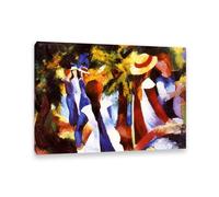 RXNHGJDS August Macke Prints Painting Girl under Trees Poster Expressionism Wall Art Famous Painting Reproductions For Living Room Home Decor42x30cm(17x12in) Framed