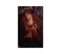 RXNHGJDS Edward Burne Jones Wall Art The damsel of the Sanct Grail Poster Famous Paintings Reproduction Romanticism Pictures Wall Decor Edward Burne Jones Home Decor 70x110cm(28x43in) Frameless