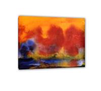 RXNHGJDS Emil Nolde Seascape Canvas Wall Art Sea and Steamer under a Red Sky Expressionist Abstract Ocean Poster Emil Nolde Artwork Wall Decor for Living Room Bedroom Home Decor80x60cm(31x24in) Frame