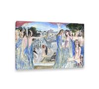 RXNHGJDS Paul Delvaux Print Le Choeur study Painting On Canvas Famous Art Posters Surrealism Wall Art Picture For Home Office Decor Unique Gift100x70cm(39x28in) Framed