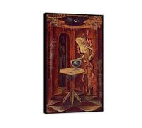 RXNHGJDS Remedios Varo Decor Prints Born Again Canvas Surrealism Wall Decor Remedios Varo Framed Wall Art for Living Room Bathroom Gift Ready to Hang60x100cm(24x39in) Black frame