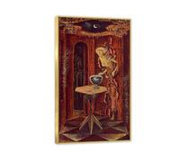 RXNHGJDS Remedios Varo Decor Prints Born Again Canvas Surrealism Wall Decor Remedios Varo Framed Wall Art for Living Room Bathroom Gift Ready to Hang40x70cm(16x28in) Gold frame