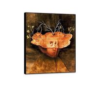 RXNHGJDS Remedios Varo Decor Prints The Labrador Canvas Surrealism Wall Decor Remedios Varo Framed Wall Art for Living Room Bathroom Gift Ready to Hang48x40cm(19x16in) Black frame