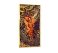 RXNHGJDS Remedios Varo Painting on Canvas Ascension Poster Remedios Varo Home Decor Surrealism Wall Art Picture for Living Room Bedroom Bathroom Wall Decor120x60cm(48x24in) Gold frame