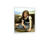 RXNHGJDS William-Adolphe Bouguereau Wall Art The Crab Poster Famous Classic Portrait Artwork Wall Decor for Living Room Bedroom Bathroom Home Decor65x50cm Inner frame