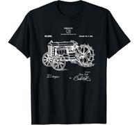 RXODXA Classic Vintage Patent 1919 Farm Tractor Gift T-Shirt Black