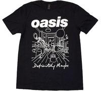 RXODXA Oasis Definitely Maybe Line Drawing T Shirt Black