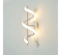 RXPVUXE 12W Modern LED Wall Sconce Lighting,Spiral Design Indoor Wall Light for Bedroom Living Room Office Restaurant Hallway Aluminum Wall Mounted Lamp(Black/Gold/White)