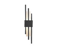 RXPVUXE 4-Light Gold/Black LED Wall Sconce Frost Long Acrylic Tube Wall Light Fixture Modern Linear Wall Lamp 5W×4, 3000K Indoor Metal Wall Lighting Fixture for Bedroom Bedside Living Room