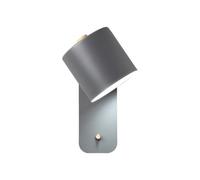 RXPVUXE Adjust Wall Reading Light Matte Wall Lights Fixture Cylinder Bedside Wall Mount Lamp with Switch ON/OFF, Rotatable Marcon Wall Sconce for Bedroom Hallway Living Room