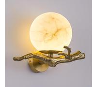 RXPVUXE Alabaster Wall Sconces, Natural Marble Gold Wall Lamp