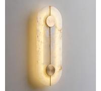 RXPVUXE Brass Marble Wall Lamp Natural Alabaster Wall Sconce