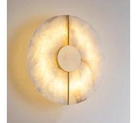 RXPVUXE Brass Marble Wall Lamp Natural Alabaster Wall Sconce