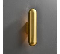 RXPVUXE Dimmable Modern LED Wall Sconce 15.7 Inch Long Tube Wall Light Fixture In Brushed Brass Finish/Pearl Black Finish, 12W Postmodern Metal Wall Lamp for Bedroom Bedside Hallway Stairs