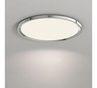 RXPVUXE Flush Mount Ceiling Light Fixtures, 48W Flat Led Light For Ceiling, Ultra Thin Round Chrome Lamp for Bedroom Kitchen,Bathroom,Living Room, Dining Room, Dia-40cm Panel Light Ceiling