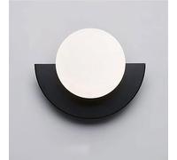 RXPVUXE Globe Wall Sconce Kids Room Decorative Wall Lamp Modern Half Round Wall Light Fixture with Milk White PVC Shade, G9 Boys Girls Bedroom Nursery Living Room Bathroom Hallway Sconces