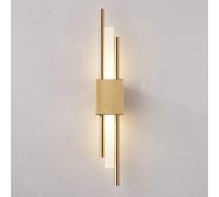 RXPVUXE Gold Long Wall Sconce Modern Linear Wall Light Fixture Golden Bedside LED Wall Lamp, Creative Tube Wall Lighting Hardwired 3000K Minimalist Bedroom Living Room Hallway Decor Sconces