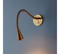 RXPVUXE Gold Wall Mount Reading Light LED Bedside Wall Light Flexible Gooseneck Wall Sconce with Push Switch, Modern Bedroom Headboard Reading Lamp 3000K Bed Side Decor Wall Spotlight 3000K