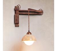 RXPVUXE Japanese Wabi-sabi Style Wall Light, Yellow Travertine Wall Sconce