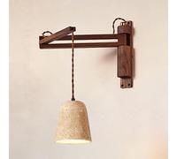 RXPVUXE Japanese Wabi-sabi Style Wall Light, Yellow Travertine Wall Sconce