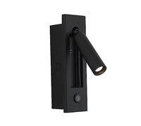 RXPVUXE LED Headboard Wall Light Sconce, Bedroom Reading Light Recessed Push Switch Wall Lamps, Hotel Bed Side Decorative Wall Sconces Spotlight, 350° Rotatable 92° Foldable 3000K