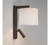 RXPVUXE Linen Wall Sconce Adjustable Modern Bedside Reading Spotlight Cylindrical Indoor Decor Wall Light Fixture with Fabric Shade and Switch On/Off, Hardwired Stainless Steel Lighting Fixture…