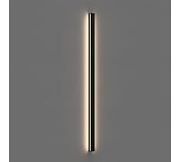 RXPVUXE Matte Black LED Linear Wall Sconce Modern Slender Rectangle Wall Lamp Up Down Bedroom Wall Light Hardwired, 3 Color Mode Indoor Metal Wall Lighting Fixture for Bedside Living Room