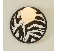 RXPVUXE Mid Century Fabric Wall Sconce Light with Glass Shade, Modern Vintage Wall Lighting Fixtures, Hardwired Indoor Wall Lamp for Bedroom Bedside Living Room Hallway Entryway(B)