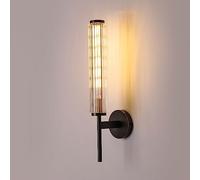 RXPVUXE Modern Brass Wall Sconces Glass Tube Sconces Wall Lighting, Gold/Oil Rubbed Bronze Bathroom Vanity Light Fixtures, Wall Lights for Living Room Bedroom Hallway Kitchen Bathroom Mirror