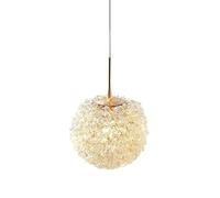 RXPVUXE modern Crystal Pendant Light Luxury Crystal Chandeliers Globe Brass Hanging Pendant Lighting Fixtures Adjustable Stylish Prism Crystal Ceiling Lamp For Dining Room, Hallway, Bathroom