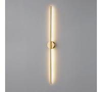 RXPVUXE Modern Linear Wall Lamp Brushed Brass LED Wall Sconce Acrylic Lampshade, Minimalist Copper Wall Lighting Fixture Antique Brass Bathroom Vanity Light Hardwired Bedroom Hallway Sconces
