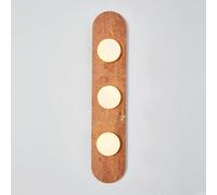 RXPVUXE Natural Marble Wall Sconces, 3-Lights Bathroom Vanity Light Fixtures, Nordic Style Stone Wall Lamp with Glass Globe Lampshade, Modern Hardwired Wall Lighting Fixture for Bedroom(F)