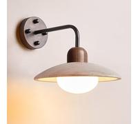 RXPVUXE Natural Travertine Wall Sconce, Yellow Cave Stone Wall Lamp