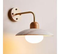 RXPVUXE Natural Travertine Wall Sconce, Yellow Cave Stone Wall Lamp