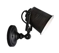 RXPVUXE Retro Vintage Wall Sconce Adjustable E27 Industrial Wall Mount Lamp Black Wrought Iron Wall Light Fixture, Vintage Rustic Hardwired Wall Sconces Lighting for Bar Hallway Aisle Loft