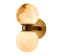 RXPVUXE Vintage Alabaster Wall Sconces, Natural Marble Gold Wall Lamp