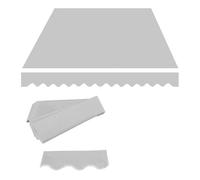 RXQHV Patio Awning Replacement Fabric Retractable Manual Awning Sun Shade Shelter Water-resistant Polyester Canopy Cloth for Outdoor Yard Deck(Size:5.5x2m,Color:Light Gray)