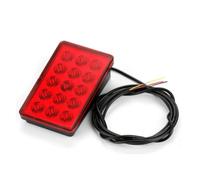 RXRJSU 12V F1 Style 15LED Rear Tail Lights LED Brake Pilot Auto Flash Warning Reverse Stop Safety Signal Lamps For Car SUV Moto 3RD Third Rear Light Brake Light(1Pcs Red Shell)