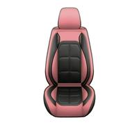 RXRJSU 1pc PU Leather Universal Fit Car Seat Cover All-Season Protector Mat With Soft Cushion Full Package Seat Covers Pair(Pink)