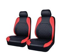 RXRJSU All Season Quited PU Leather Car Seat Cover Full Surrounded Protector Waterproof Universal Fit Sedan Suv Pick-up Truck Seat Covers Pair(AE-2041-4PCS-RD)