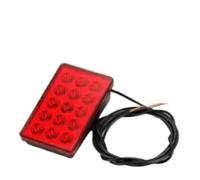 RXRJSU Car LED 3rd Brake Light 12V F1 Style 15 Rear Third Strobe Flashing Tail Stop Auto Warning Signal Safety Lamps 3RD Third Rear Light Brake Light(Red Shell)